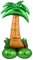 ParPix XL Stehender Palmen Ballon Hawaii Deko 115x65cm, Aufblasbare Palme Ballon,Aufblasbare Palme Kokosnuss Luftballon Stehender,Palm Folienballon Grün für Dschungel,Hawaiian,Tropical,Pool Party Deko
