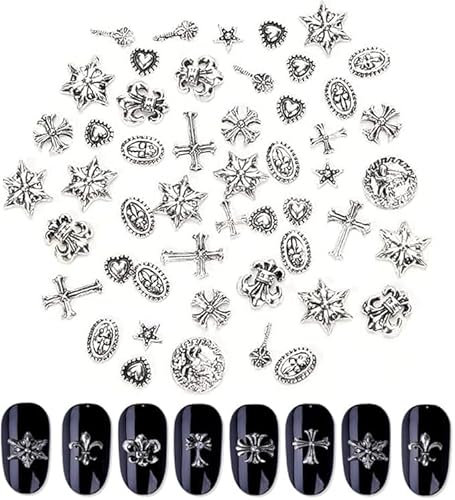100 Pieces Of Retro Nail Art Jewelry, Fashionable And Personalized Nail Art Jewelry, Punk Style Nail Art Jewelry, Diy Nail Art Materials.