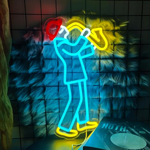 Musician Neon Sign, Saxophone Neon LED Music Decoration - Jazz Light Sign, Perfect Music Themed Gift