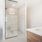 yabaduu Sichtschutzfolie für Duschkabine Duschglastüre Fensterfolie Blickdicht Milchglasfolie wasserfest Deko Klebefolie Badezimmer Dusche selbstklebend YX001 (05 Pusteblume Schwarz, 115 x 200cm)
