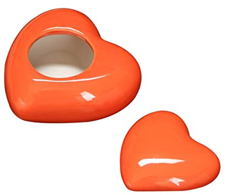 Mikinona 1 Stück Tee -Jar -Souvenir Veranstalter Tee Aufbewahrungsdose Teedosen aus Keramik Teebehälter Aufbewahrungsdose aus Keramik Tee kann teeblattversiegeltes Glas Speicher kann Orange