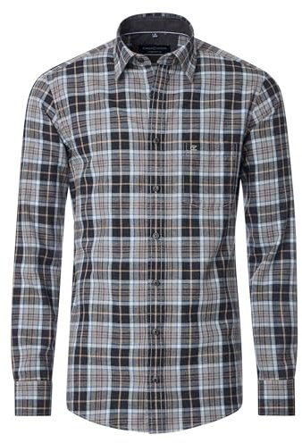 CASAMODA Flanellhemd Langarm kariert Comfort Fit