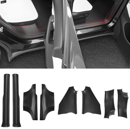 Arcoche Door Sill Protector for Tesla Model Y 2025 2026 Juniper Front and Rear Door Sill Scuff Plate Guard for Model Y 5 Seater Dirt-Proof and Easy to Clean TPE Material can be Bent at Will (8pcs)