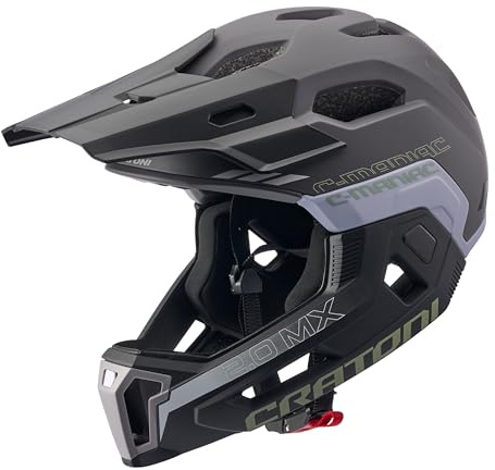 Cratoni C-Maniac 2.0 MX Fullfacehelm Fahrradhelm MTB-Helm, (Brown Stone, M-L (54-58 cm))