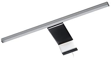 FACKELMANN LED-Aufsatzleuchte/Maße (B x H x T): ca. 34 x 3,5 x 16,5 cm/hochwertige LED-Leuchte fürs Badezimmer/Spiegelleuchte für einen Badschrank/Farbe: Silber/Energieeffizienzklasse A+++
