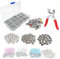 Trimming Shop 9.5mm Prong Druckknöpfen öffnen Ring Snaps Buttons Ringe Verschlüsse mit Zangen für Lätzchen, Wächst, Stirnband, T-Shirts und Jeans, Kunst und Handwerk, 120 Stück