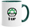 Kaffee-Tasse Geburtstag Retro Pixel-Pilz 1-Up-Pilz Level-Up Gaming Konsole 90er MoonWorks® grün unisize