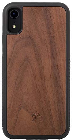 Woodcessories - Bumper Case kompatibel mit iPhone XR Hülle Holz Walnuss