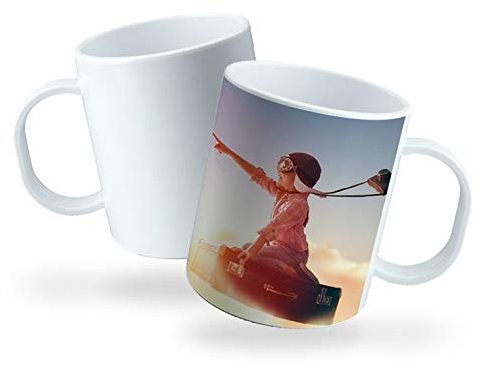 Tazas de plastico blancas | Ideales para ser impresas mediante la Sublimación | 1 Unidad