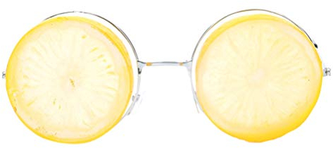 BESTOYARD Sonnenbrille Lustige Zitrone Makeup Brille Dance Party Brillen für Party (Gelb)