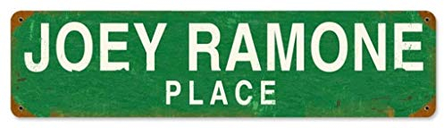 SIGNCHAT Joey Ramone Place Vintage Retro Rustikal Metall Blechschild Pub Store Wanddeko Art Street Metallschild 40x10 cm