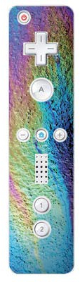 DeinDesign Skin kompatibel mit Nintendo Wii Controller Folie Sticker Regenbogen Asphalt bunt