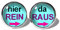 Türkise Hier Rein Da Raus Ohrstecker ABOUKI Damen Mädchen Kinder Edelstahl Ohrschmuck mit lustigem Spruch-Motiv handgefertigte Ohrringe silber-farben