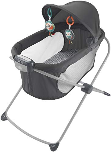 FISHER-PRICE BABY Berceau Portable apaisant avec lumières et Vibrations Musicales et Pliage Fin, Coups de Crayon