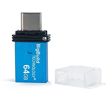 BigBuild Technology 64GB Blue Dual Drive Type C OTG USB Memory Stick kompatibel mit Amazon Fire HD 10, Amazon Fire HD 10 Plus Tablet