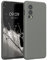 kwmobile Hülle kompatibel mit OnePlus Nord 2 5G Hülle - Silikon Handy Case - Handyhülle weiche Oberfläche - kabelloses Laden - Stone Dust
