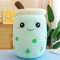 HICAS Bubble Tea Plush Pillow,Boba Plushie,Cartoon Plush Dolls Funny Milk Tea Soft Doll Tea Cup Cushion Bubble Tea Plush Toy Children's Toy Birthday Gift (Green 1, 50cm/19.69inch)