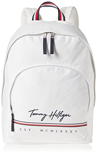 Tommy Hilfiger Herren York Hp Rucksack, Helles Weiß, Einheitsgröße