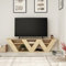 Hocuspicus HOCUS PICUS Modern TV Stand for up to 65-inch TVs, Tv Stand Media Unit, Tv Console, 2 Tiers Unit Component for Storage Shelf for Living Room, Bedroom etc. with Multi Colour Option (Oak)