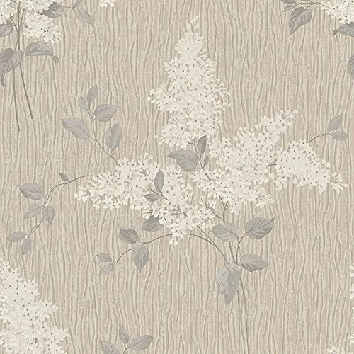 Belgravia Decor Tiffany Fiore Beige Ground Wallpaper GB41320 - Italian Vinyl