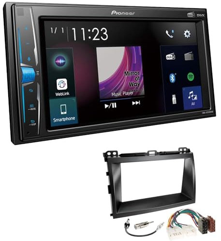 Pioneer DMH-A3300DAB 2-DIN Autoradio kompatibel mit Bluetooth Digitalradio DAB+ WebLink Spotify USB passend für Toyota Land Cruiser Prado 2002-2009 schwarz