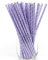 BloomFashion® 100PCs Paper Straws Biodegradable Party Drinking Straw, Wedding Birthday Decorations Recyclable Multi-Patterned Disposable Straws for Drinks Purple White Dots