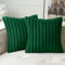 MIULEE Plüsch Samt Kissenbezug Kunstpelz Weich Moderne Sofakissen Dekokissen Glatter Reißverschluss Waschbar Deko Kissenhülle für Wohnzimmer Schlafzimmer Sofa 2er Set 45x45 cm Dunkelgrün