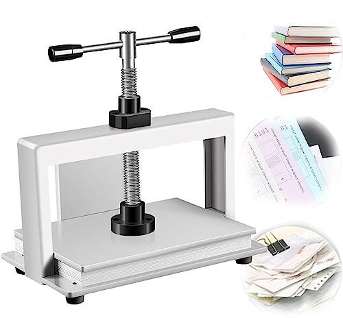 Qiang A4/A3 Manuelle Papierpressmaschine,Buchpapier-Glättungsmaschine,Flache Papierpresse,Papier Flachdrücken Maschine,Für Notizen,Rechnung,3306 lbs (1500 kg) Druck,A4