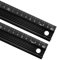 Kozelo 2 Stück Metall-Lineal mit erhöhtem Griff - [80cm] Aluminiumlegierung Präzise Messung Gerades Schneiden Schutzlineal Schwarz für Büro Messen Zeichnen, 1mm Präzision