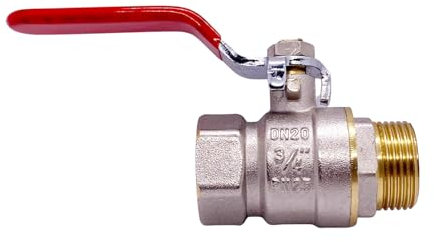 Kugelhahn Kugelventil Messing voller Durchgang IG/AG mit Handgriff (3/4)