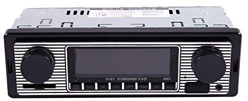 Humanitypd Bluetooth - Radio de coche vintage con reproductor de MP3 estéreo USB AUX clásico para coche