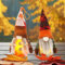 TZQFROCE Herbst Wichtel Figuren 2 Stück Herbst Deko Wichtel mit Licht Plüsch Figuren Deko Herbstdeko Zwerge Herbstdeko Wicht-EL Figur-en für Erntedan