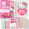 Hello Kitty Notizbuch Mädchen Set Leeres Buch Zum Selbstgestalten mit Sticker, Stiften, Bastelzubehör, Geschenke für Mädchen & Teenager