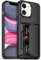 Aolcev for iPhone 11 Case with Card Holder [Max 4 Cards] Heavy Duty Protective Shockproof Cases Dual Layer Hard PC Soft TPU Bumper Hidden Card Slot Wallet Case Cover for iPhone 11 Phone Case-Black