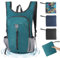 Kleiner Faltbarer Rucksack, 20L Kleiner Faltbarer Rucksack Herren, Daypack Wasserfest Reiserucksack für Outdoor Wandern Reisen Städtetrips (D)