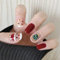 Christmas Semi Cured Gel Nail Strips, 20PCS Red French Nail Wraps Soft Self-Adhesive Full Wraps with Santa Claus Nail Polish Stickers, Salon-Quality Gel Nail Art for Women & Girls: Xmas & Winter
