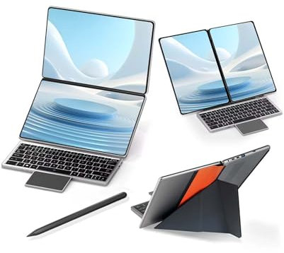 PcZinophyte 2 Schermo Laptop, i3 1215U N100 Doppio 10.95 pollici IPS Touch Screen Win11 Computer da ufficio Tablet PC Notebook WiFi6