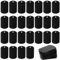 25Pcs Metal Stamping Blanks, Aluminum Blank Dog Tags Black Metal Tags for Laser Engraving and Stamping Rectangle Engraving Blanks Keychain for DIY Decorative Craft