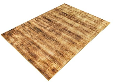 Riess Ambiente Moderner Teppich Soft Touch - 230x160cm - senfgelb Gold - Kurzflor Indoor-Teppich