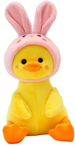 AQCQDQ Gelbe Ente Weiche Plüschtier,Plüsch-Entchen, weiche Stofftiere,Gelb Ente Kuscheltier,Ente Plüschtier,Ente Stofftier Plüschtiere, weich für Kleinkinder, Kinder, Jungen, Mädchen (25 cm,Hase)