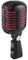 Wrtysully 1 PCS Microfono Vocale Dinamico retrò Professionale Microfono Swing Nero e Rosso per Esibizioni dal Karaoke