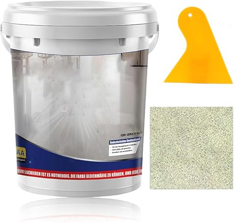 ZANWANXIN Epoxy Colored Sand Floor Paint, Epoxys Sands Floor Paint for Concrete, Epoxy Colored Sand Self Leveling Coating (Beige)