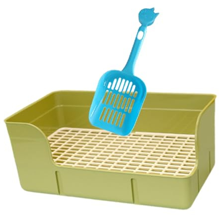 Sharplace Haustier Kaninchen Wurf Käfig Toilette Bettkasten Ratten Pee Pan Tablett Frettchen Kleintiere Hase Bettpfanne Töpfchen Zug Kaninchen Urinal Tablett, GrÜn