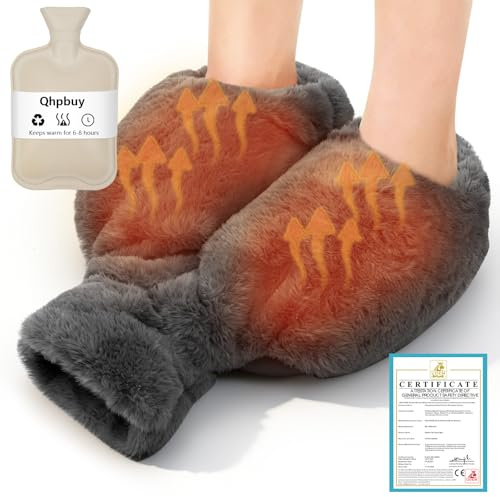 2 in 1 Fußwärmer, Fusswärmer, 2L Wärmflasche Füße, Fußwärmflasche, Fußwärmer ohne Strom, Warme Füße für Büro Und Outdoor, Hause, Ideale Geschenke für Büroangestellte mit langem Sitz und ältere Mensche