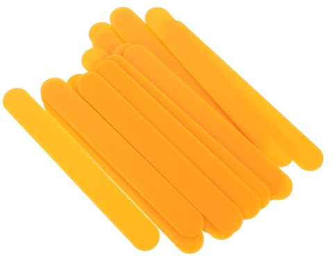 INOOMP 20pcs Pediatric Tongue Depressors Set Plastic Tongue Spatulas with Ergonomic Handle for Oral Examination Training Multipurpose Paddle