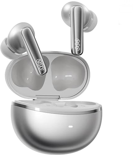QCY MeloBuds N70 Cuffie Bluetooth Hi-Res Audio, LDAC, 50dB Hybrid ANC Cancelling, 50 ore di durata della batteria, Grigio, In-Ear, senza fili