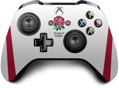 Head Case Designs Offizielle England Rugby Union Home 2025/26 Wappen-Set Vinyl Haut Gaming Aufkleber kompatibel mit Xbox One S/X Controller