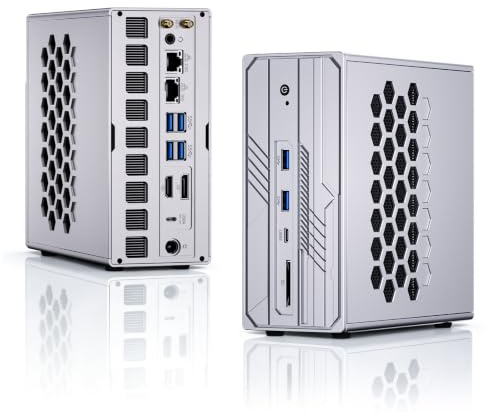 Kinupute Mini PC AI Server, AI Computing Workstation, AI MAX+ 395(126TOPS,16C/32T), Win-11 Pro, Radeon 8060S GPU, 128G LPDDR5X-8400, 8T M.2 SSD, 10G+2.5G LAN, Quad Screen, 4xM.2 PCIe 4.0 Slots, WiFi 7