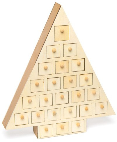 Baker Ross Árbol de Adviento de Madera (Paquete de 1), niños diseñen y decoren, Ideal para la Escuela, Grupos Manualidades en casa, Multicolor (AC423)