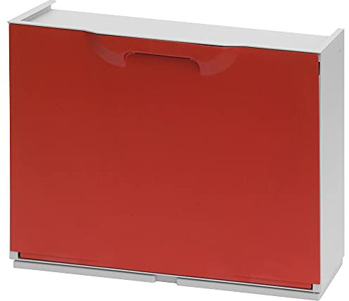 ARTPLAST U50/1R Schuhschrank aus Kunststoff, rot/weiß
